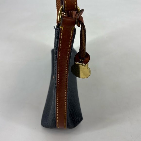 Dooney & Bourke Dark Navy Pebbled Leather Shoulder Bag Mini Vintage -Rare - Picture 8 of 12